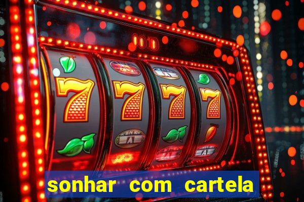 sonhar com cartela de bingo